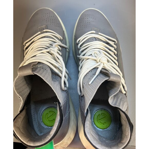 ECCO St.1 Lite Mens 13 Wild Dove Gray "YAK Leather" Mid Cut Sock Sneaker *READ - Picture 13 of 16